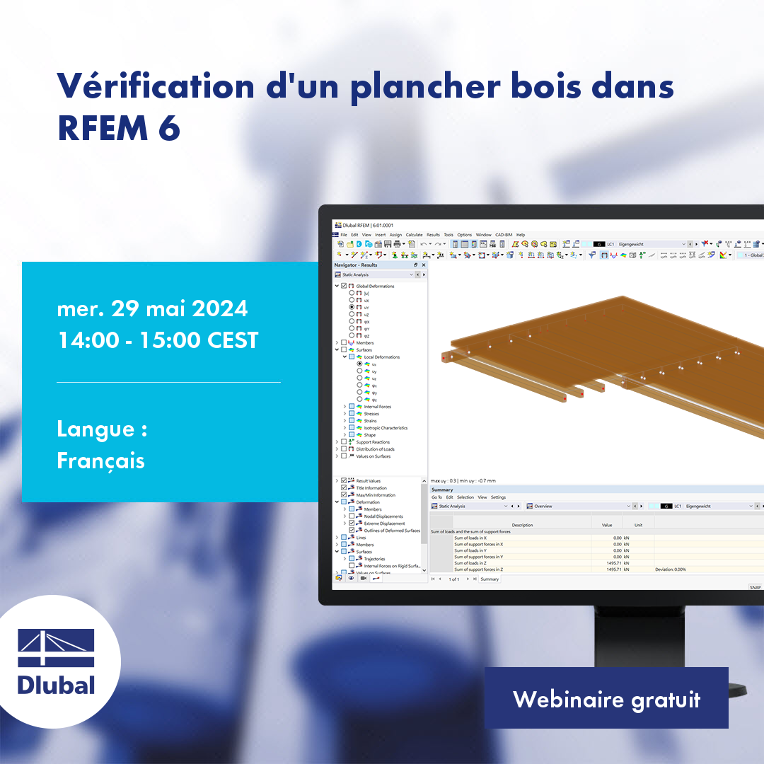 Vérification de planchers bois dans RFEM 6