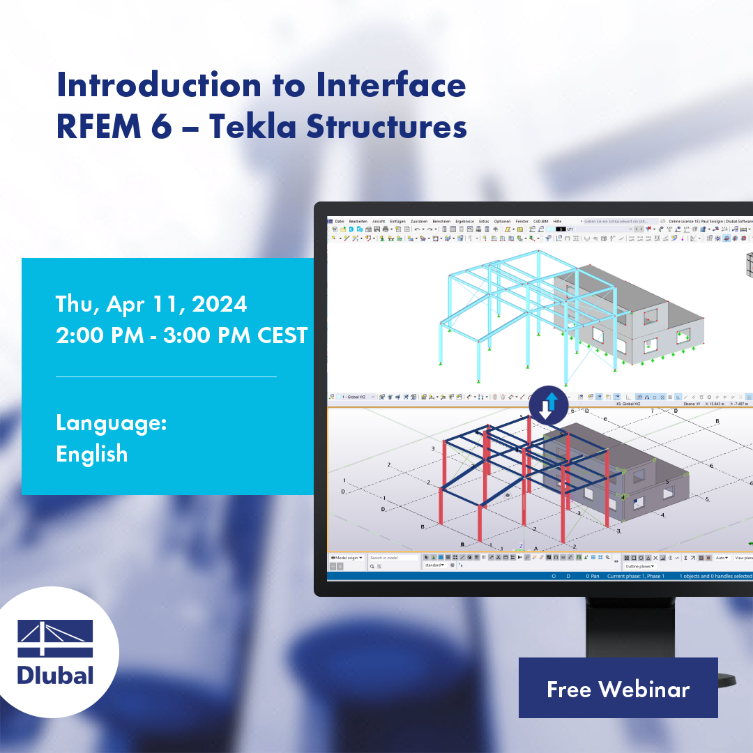 Wprowadzenie do interfejsu\n RFEM 6 - Tekla Structures