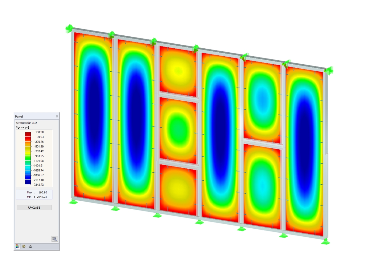 Dimensionamento de sistemas estruturais de vidro no RFEM