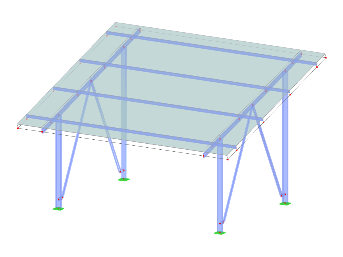 模型 3601 | PVS004 | Solar panel restaurant systems | 双柱固定托架