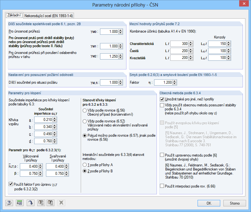 EC 3: Parameter des Nationalen Anhangs in RF-/STAHL EC3