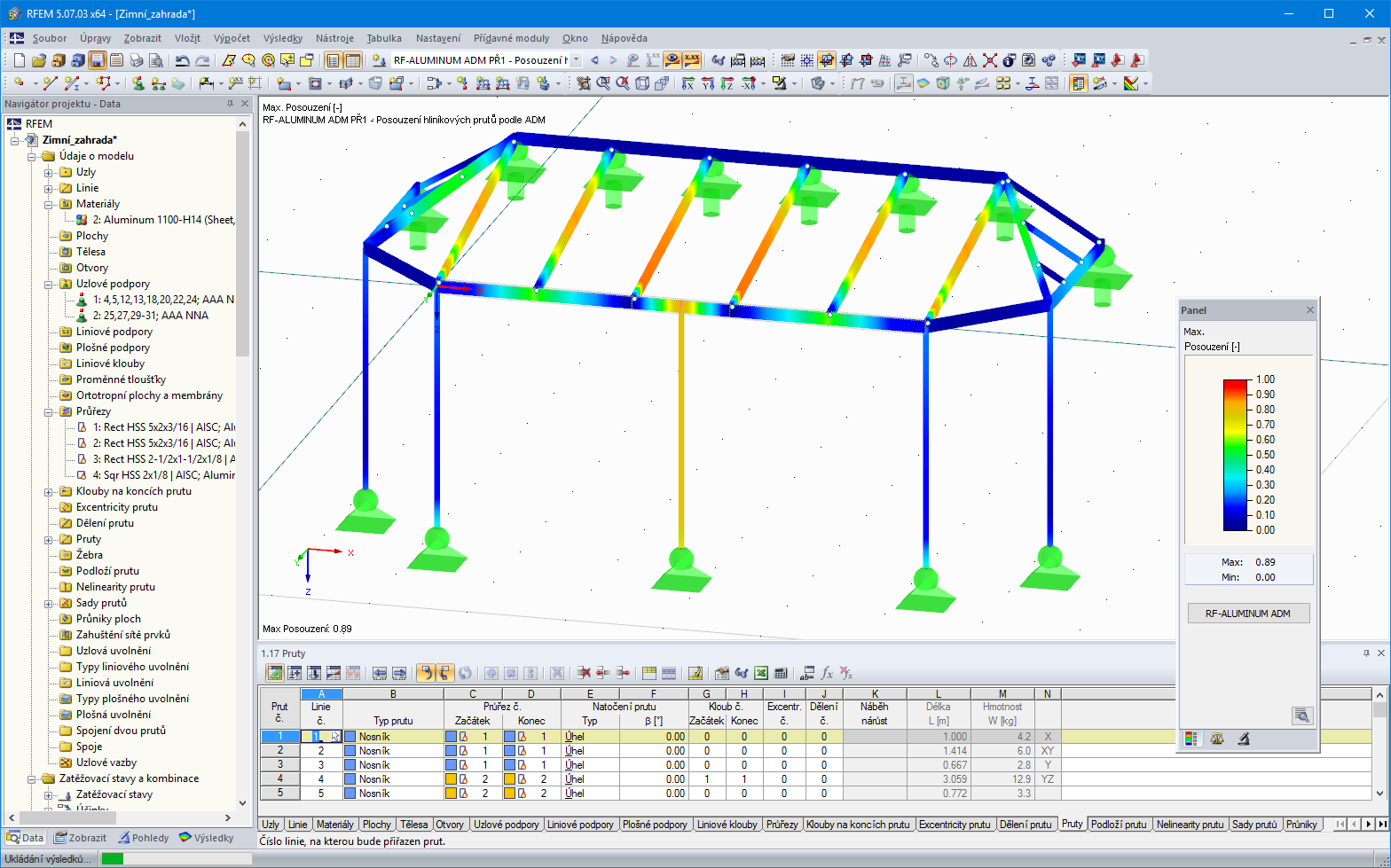 Visualisierung der Bemessungsergebnisse in RFEM