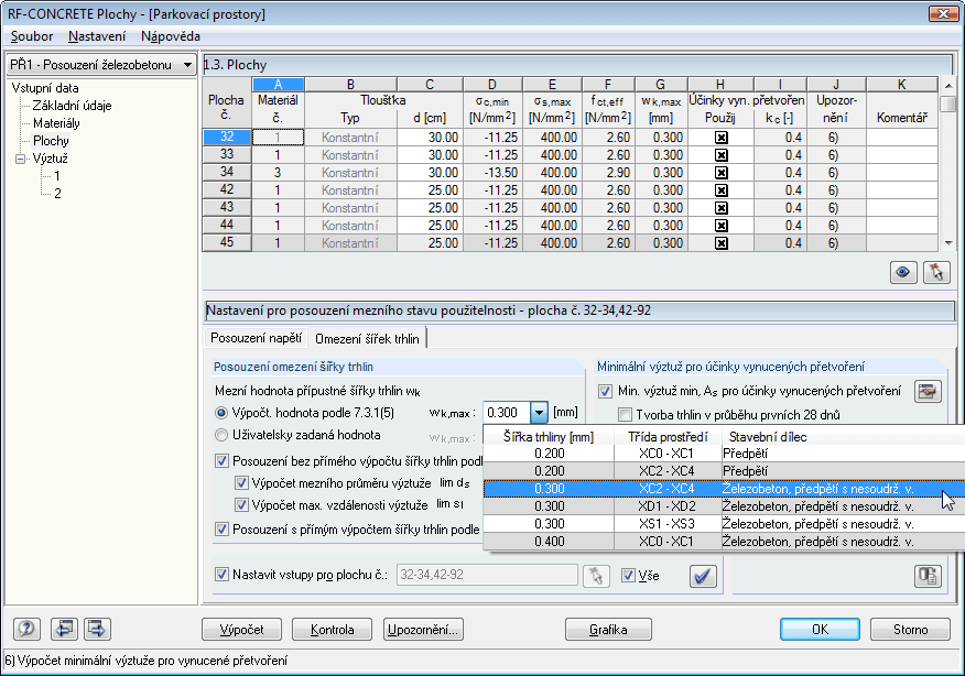 RF-BETON Flächen - 1.3 Flächen, Begrenzung der Rissbreiten