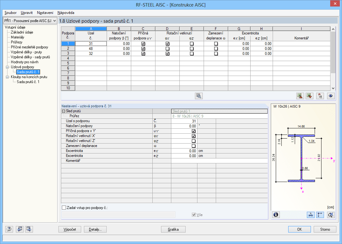 Maske 1.8 Knotenlager - Stabsätze