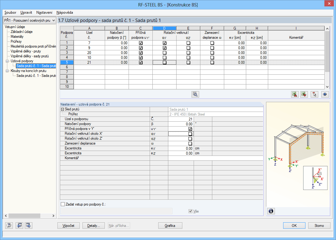 Maske 1.7 Knotenlager - Stabsätze