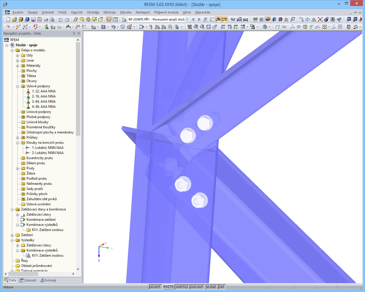 Visualisierung des Anschlusses in RFEM