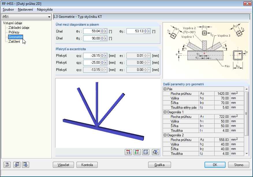 Angaben zur Geometrie des Anschlusstyps