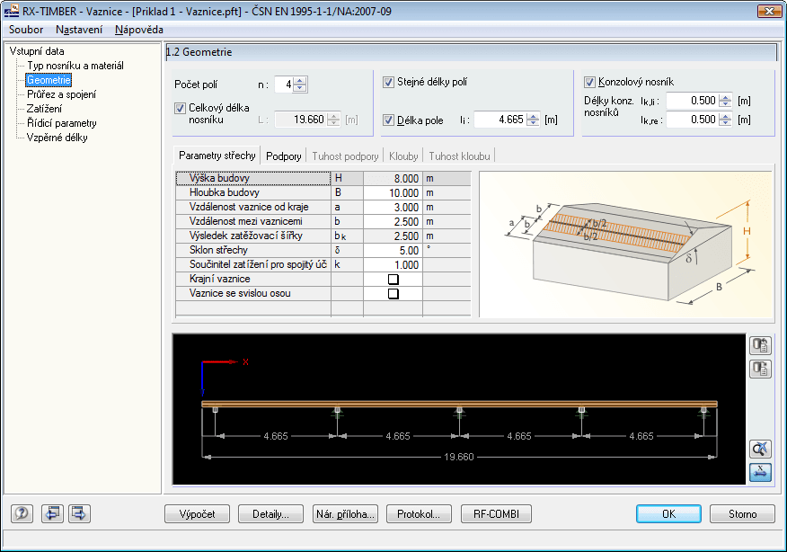 Dialog 1.2 Geometrie (střecha)