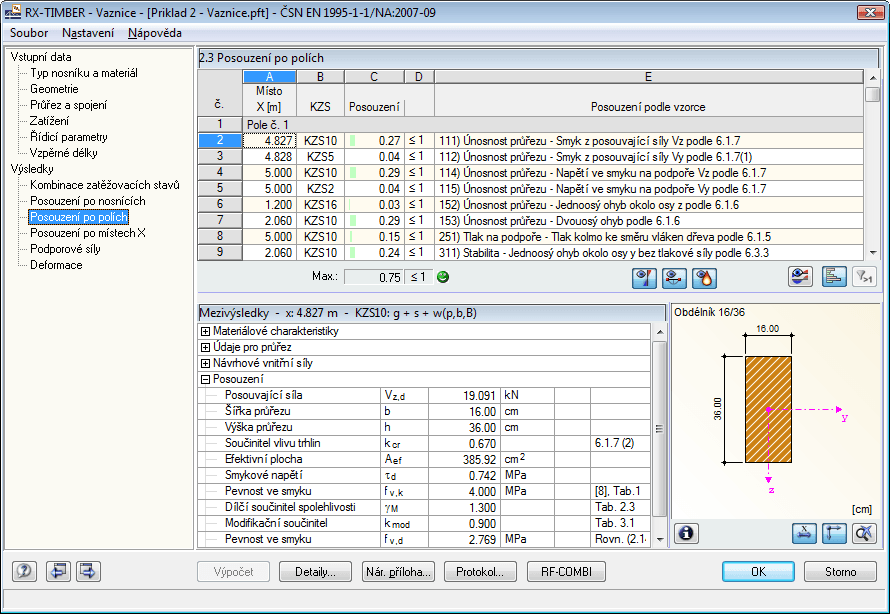 Dialog 2.3 Posouzení po částech