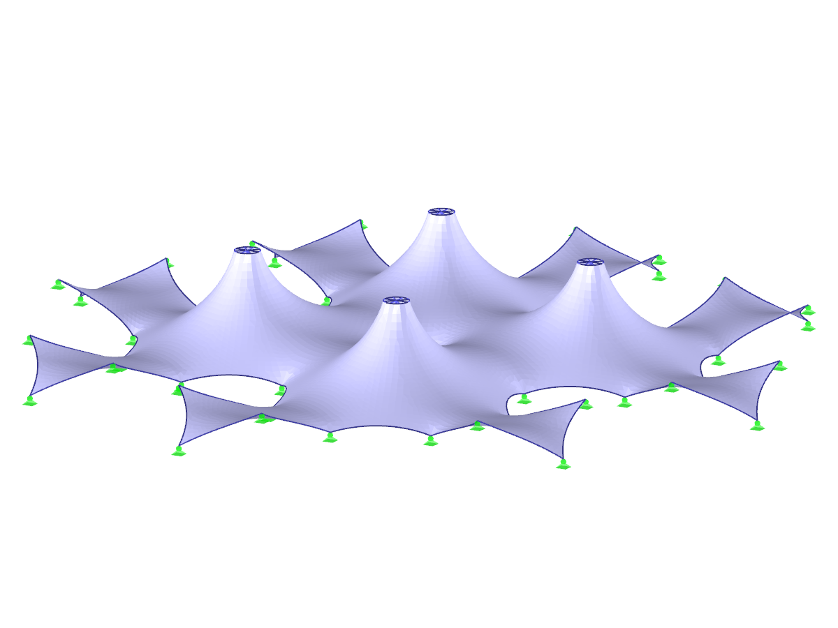 Přídavný modul RF-FORM-FINDING pro RFEM | form-finding membránových a lanových konstrukcí