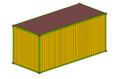 Modell eines Schiffscontainers in RFEM