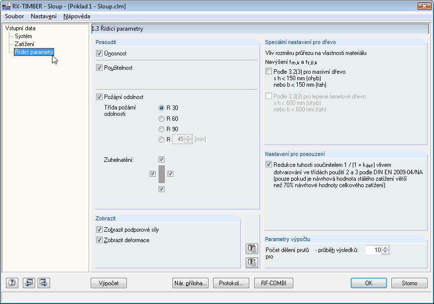 Maske 1.3 Steuerungsparameter