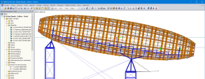 RFEM model dřevěné vzducholodi Gulliver v Praze, ČR