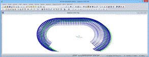 RSTAB model nového víceúčelového stadionu ve městě Uyo, Nigérie