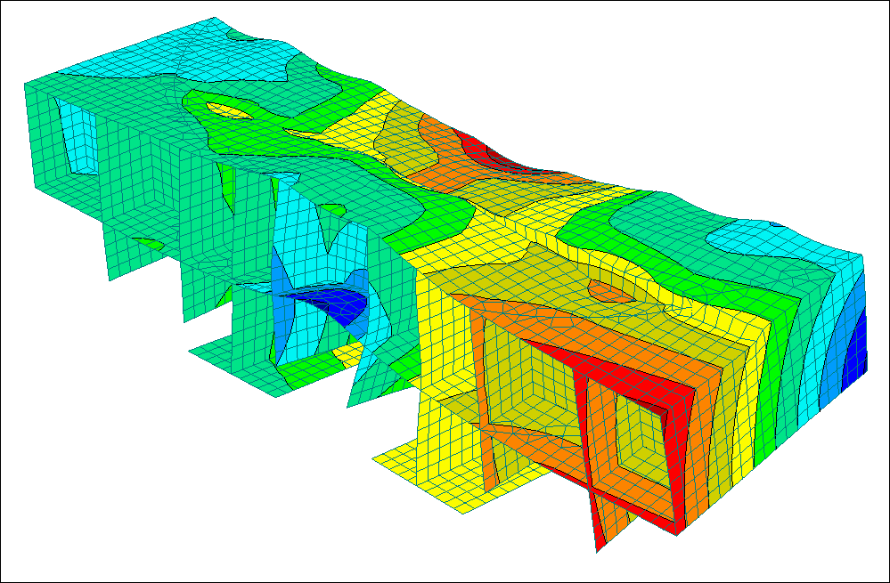 Část podpůrné konstrukce v programu RFEM (© Jörg Sando)