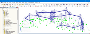 Model stezky korunami stromů - Skywalk allgäu v programu RFEM