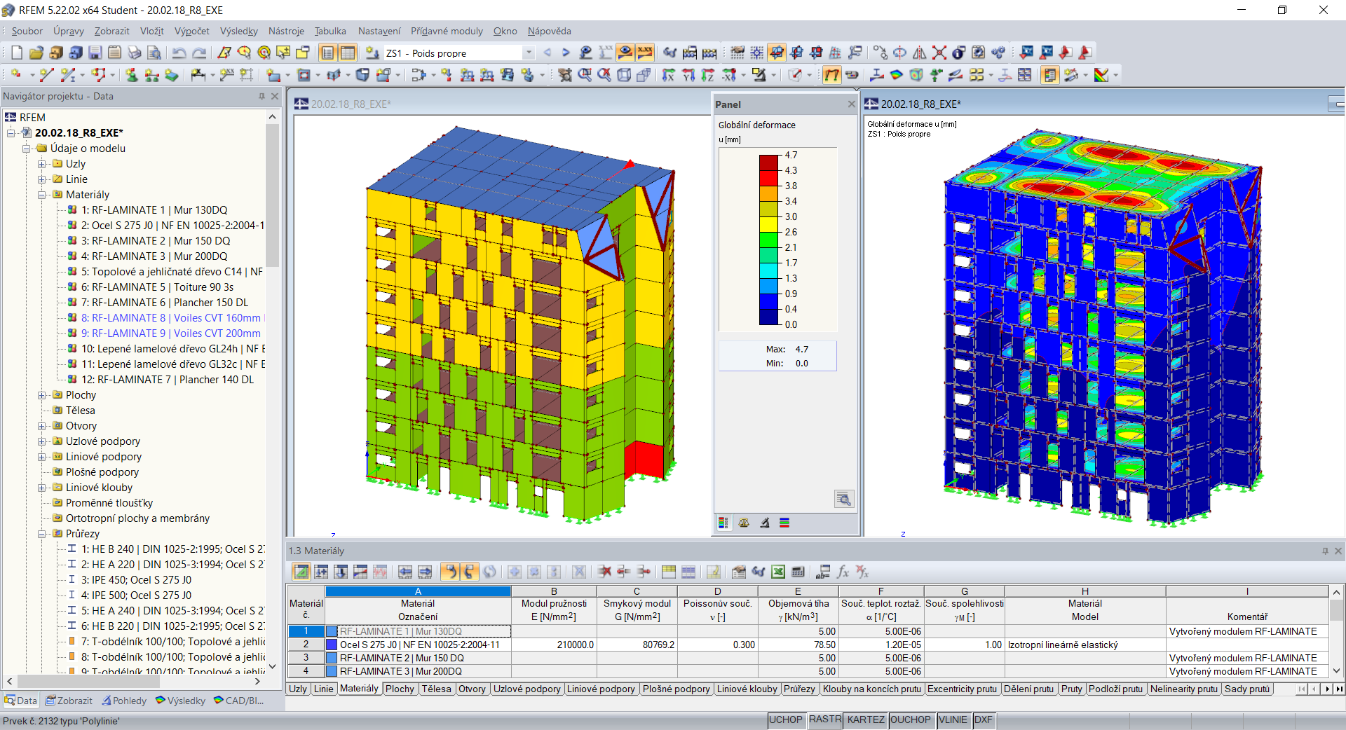 RFEM-Modell des Hochhauses (© Ingénierie Bois)