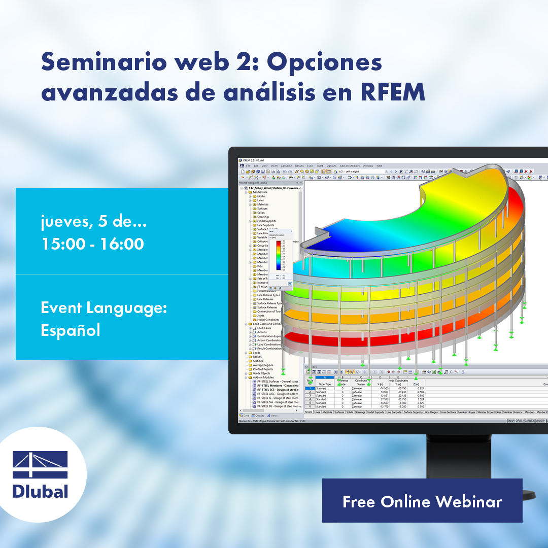 Webinář 2: Pokročilé možnosti analýzy v programu RFEM