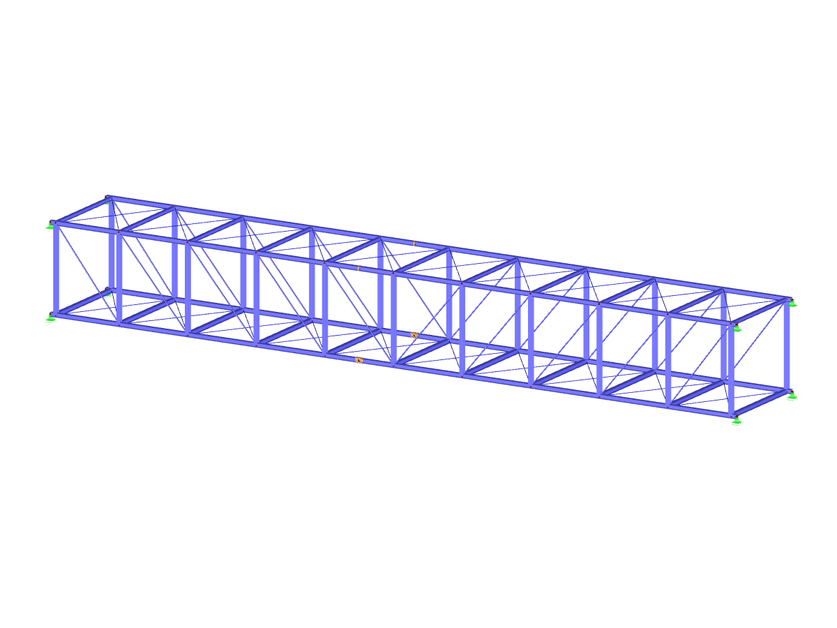 3D příhradový vazník z oceli