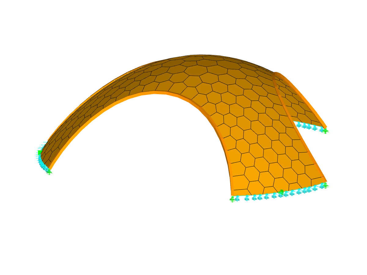 Model dřevěného pavilonu v programu RFEM (© PIRMIN JUNG)