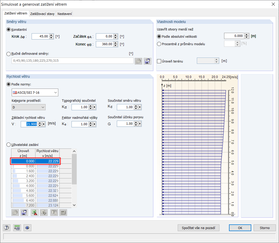 RWIND Simulation - Obrázek rychlosti větru