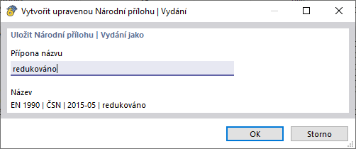 Stanovení přípony názvu uživatelsky zadané přílohy