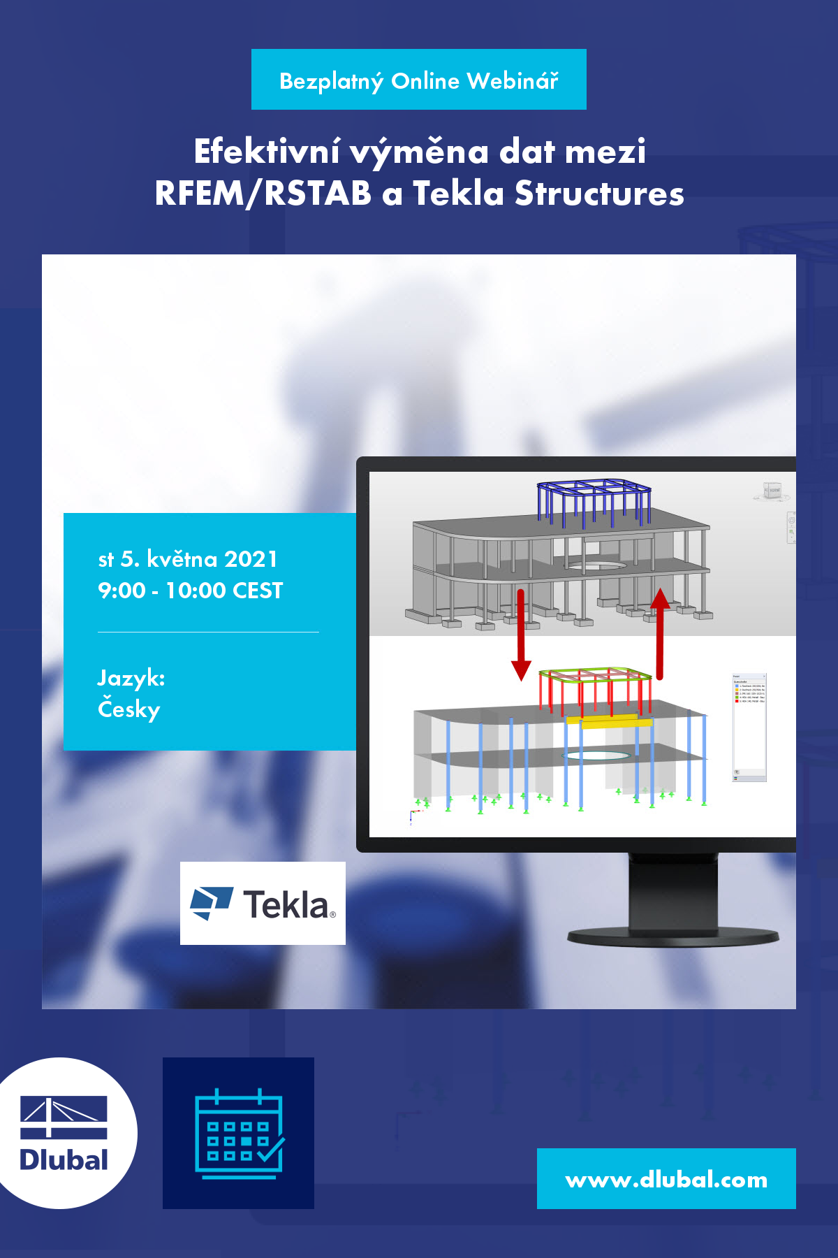 Efektivní výměna dat mezi RFEM/RSTAB a Tekla Structures