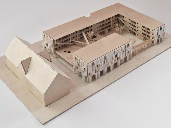 Model koleje Collegium Academicum v Heidelbergu (© DGJ Architektur GmbH)