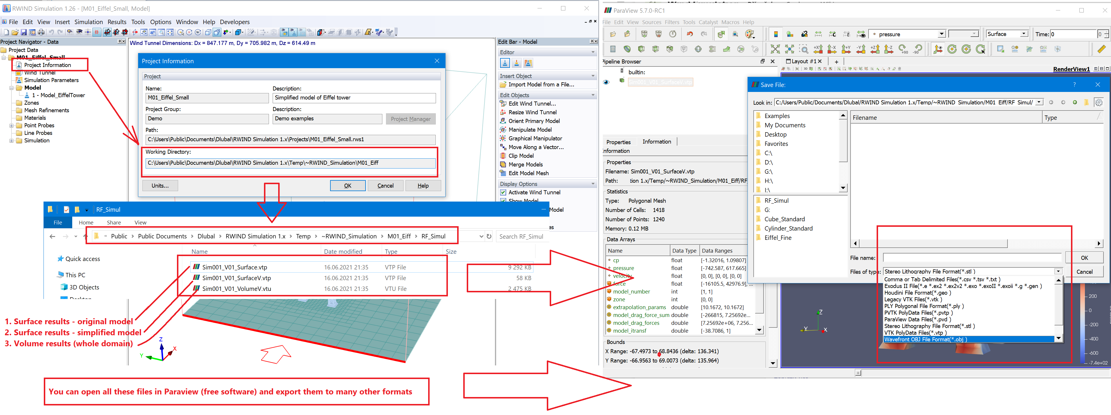 FAQ 005027 | Je možné výsledky z programu RWIND Simulation exportovat do programu GIS nebo jiného externího programu?