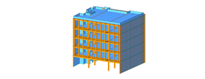 3D model kancelářské budovy v programu RFEM (© Estudi M103)