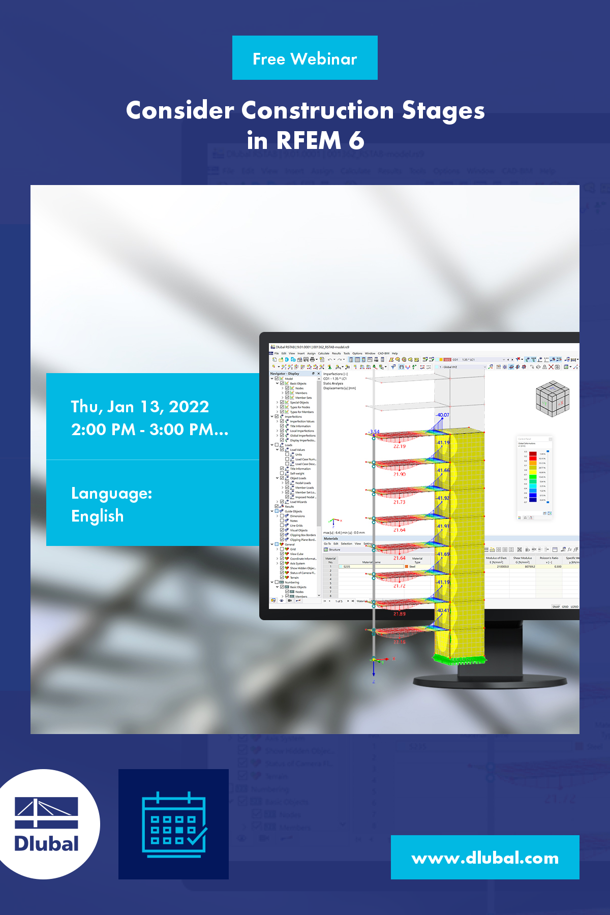 Zohlednění fází výstavby \n v programu RFEM 6