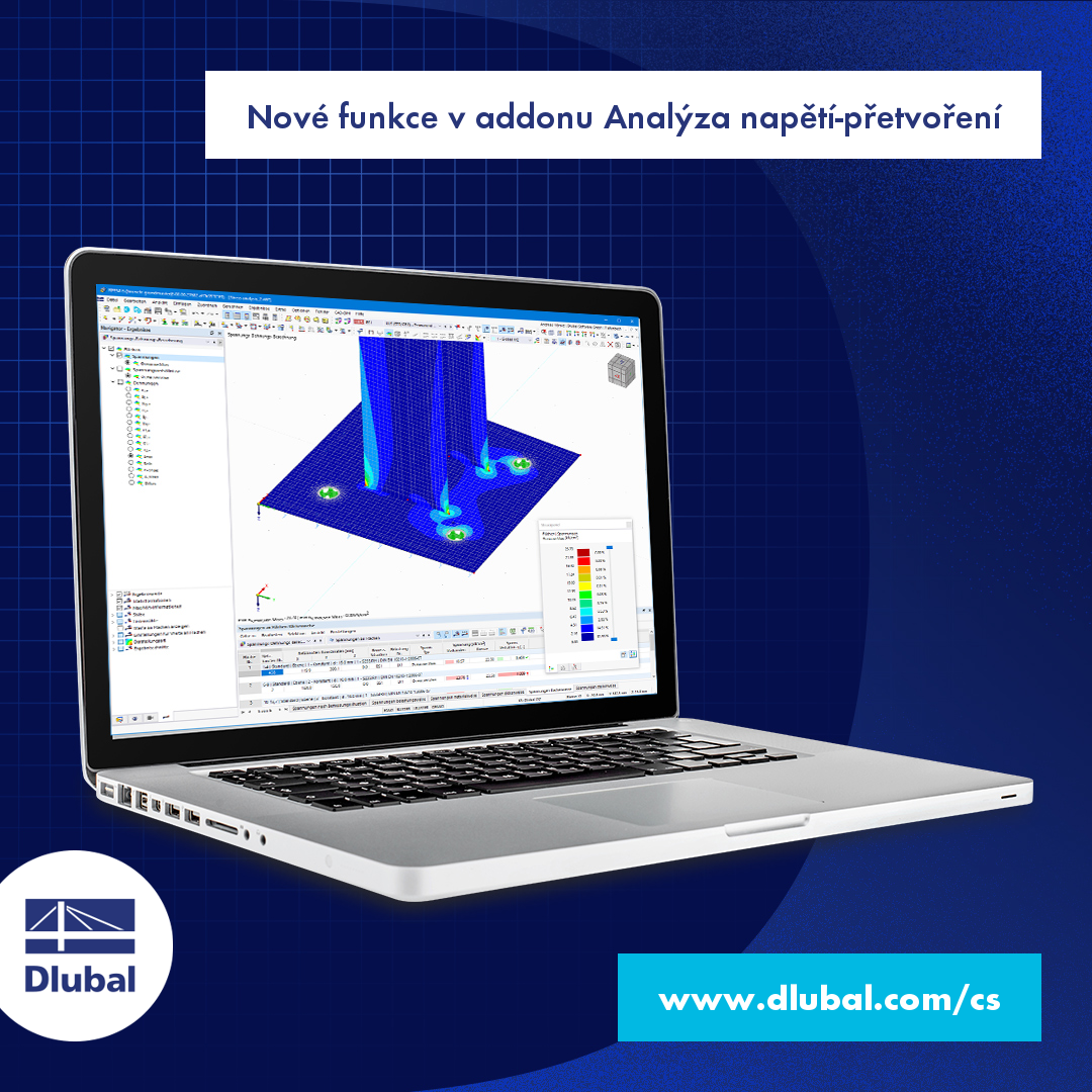 Nové funkce v addonu Analýza napětí-přetvoření
