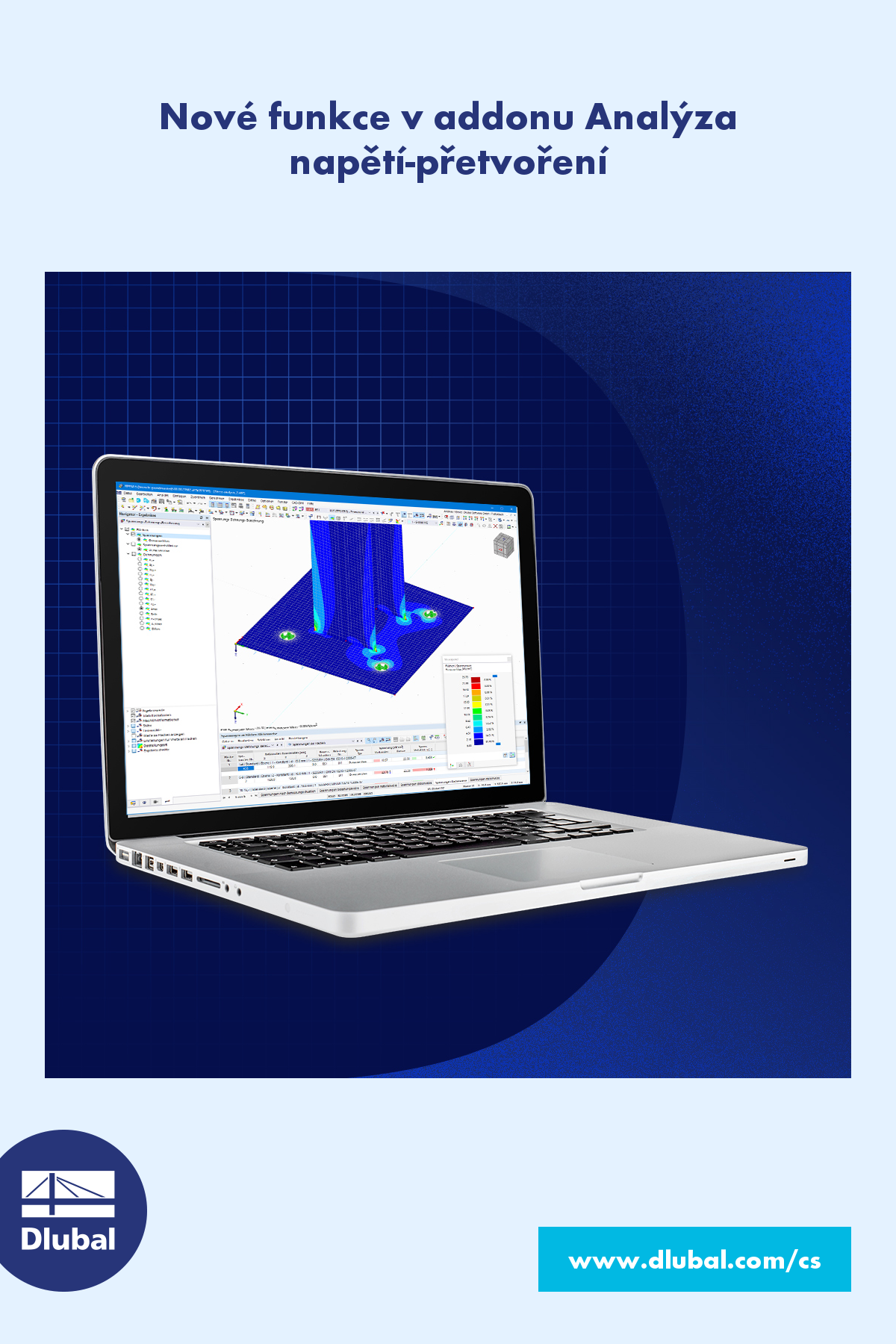 Nové funkce v addonu Analýza napětí-přetvoření