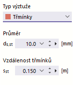 Typ výztuže | Třmínek