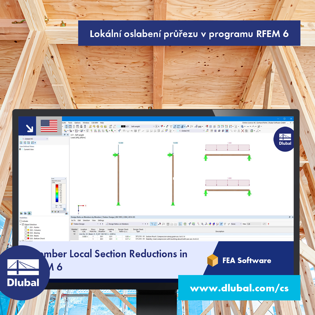 Lokální oslabení průřezu v programu RFEM 6