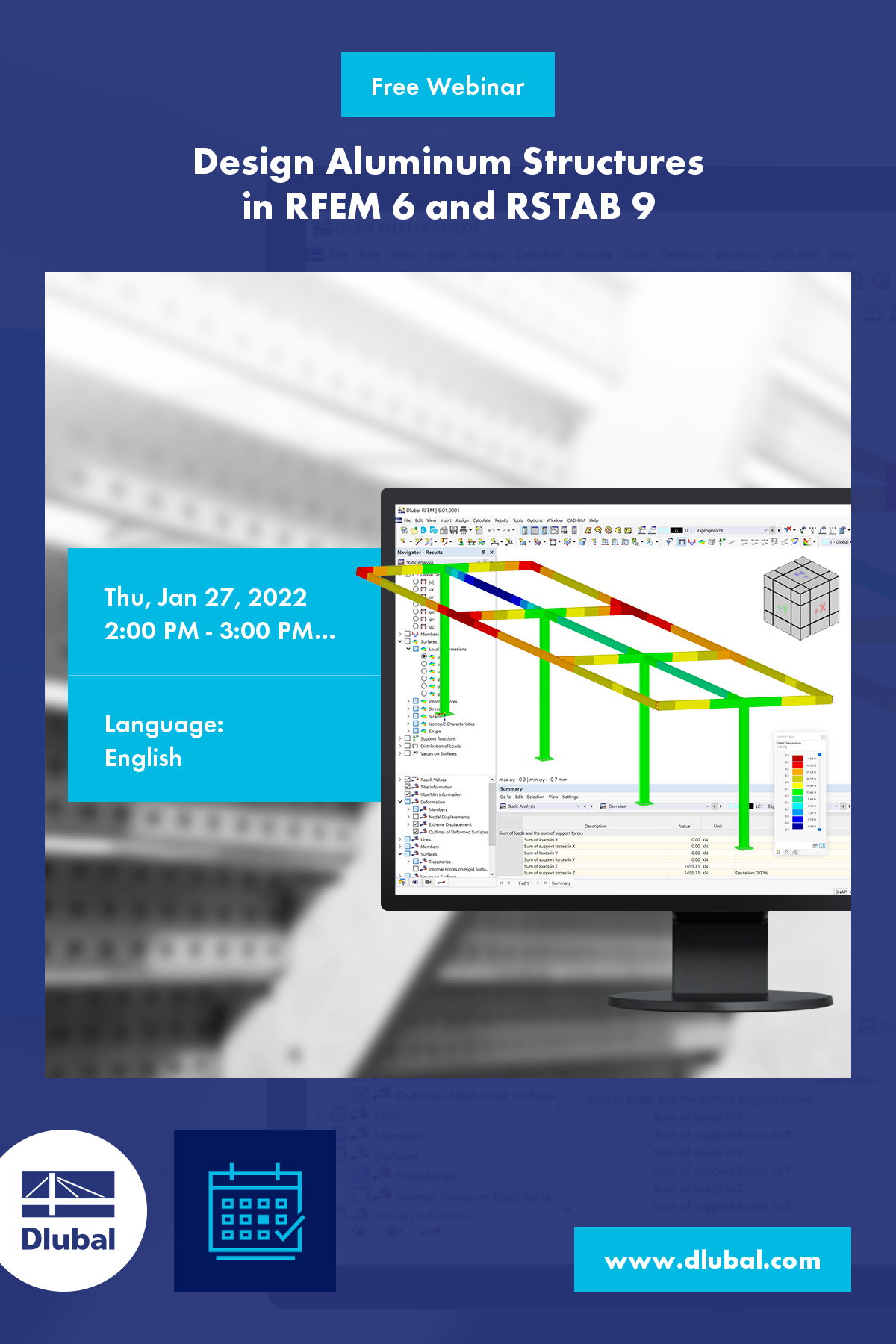 Posouzení hliníkových konstrukcí \n v programech RFEM 6 a RSTAB 9