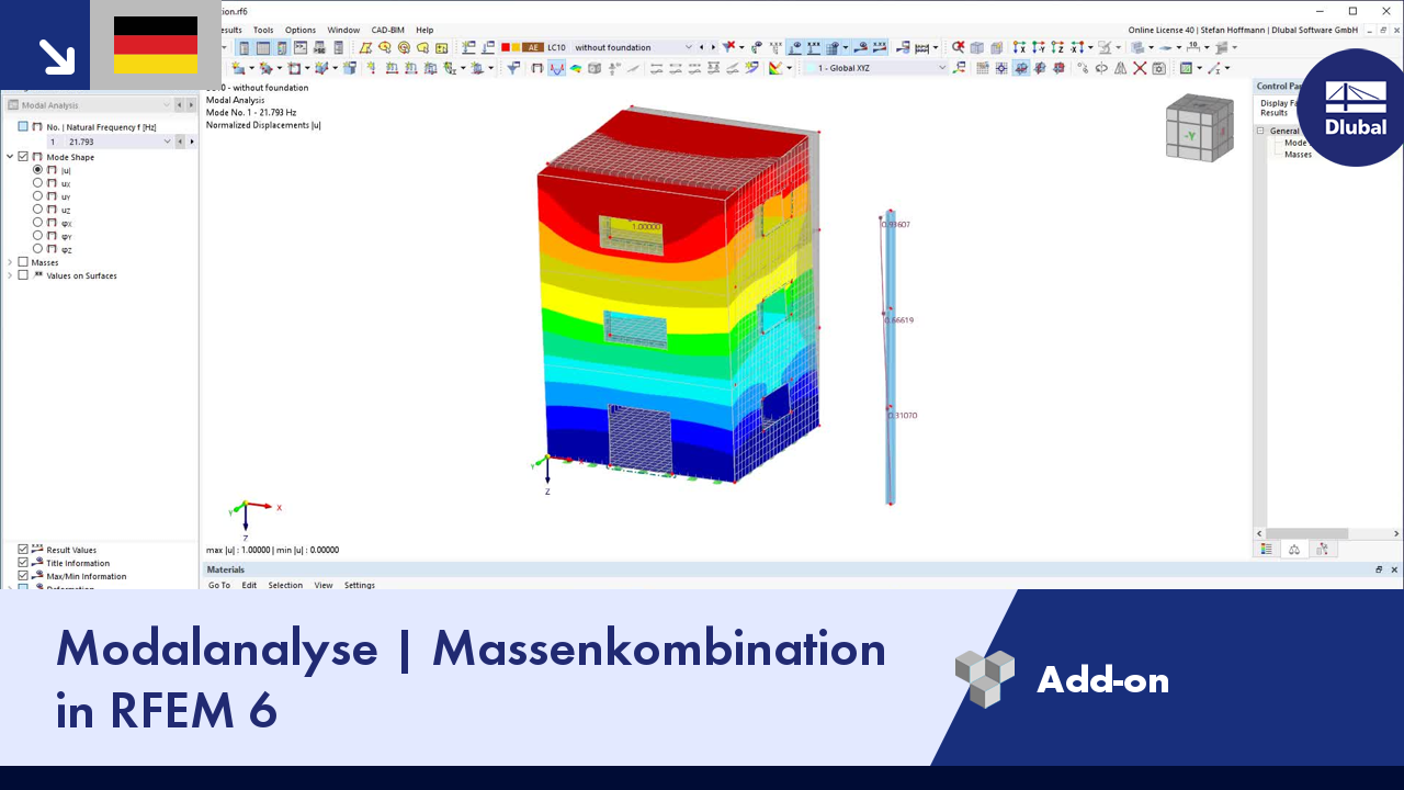 Video: Modální analýza | Hmotová kombinace v programu RFEM 6