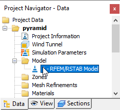 Navigátor projektu - Data