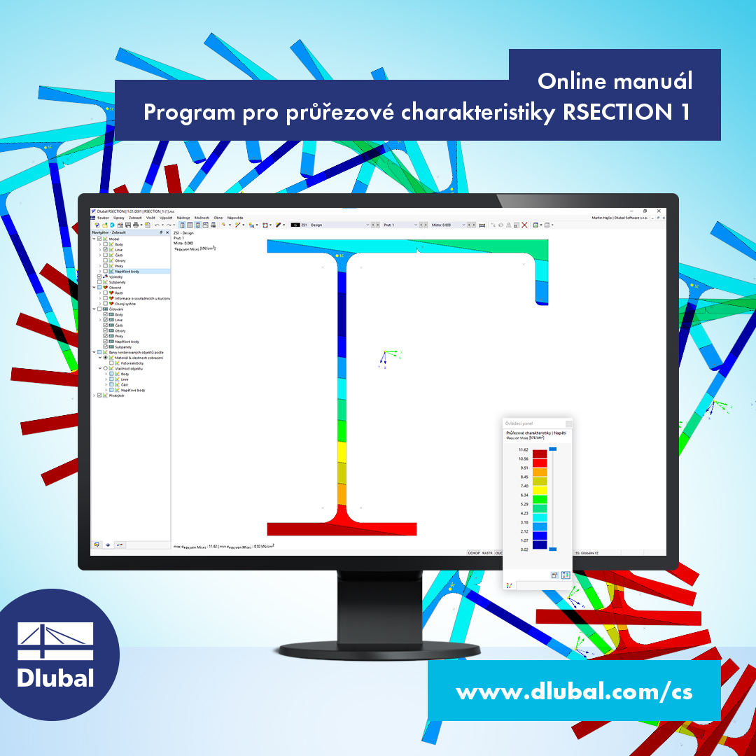 Online manuál \n Program pro průřezové charakteristiky RSECTION 1