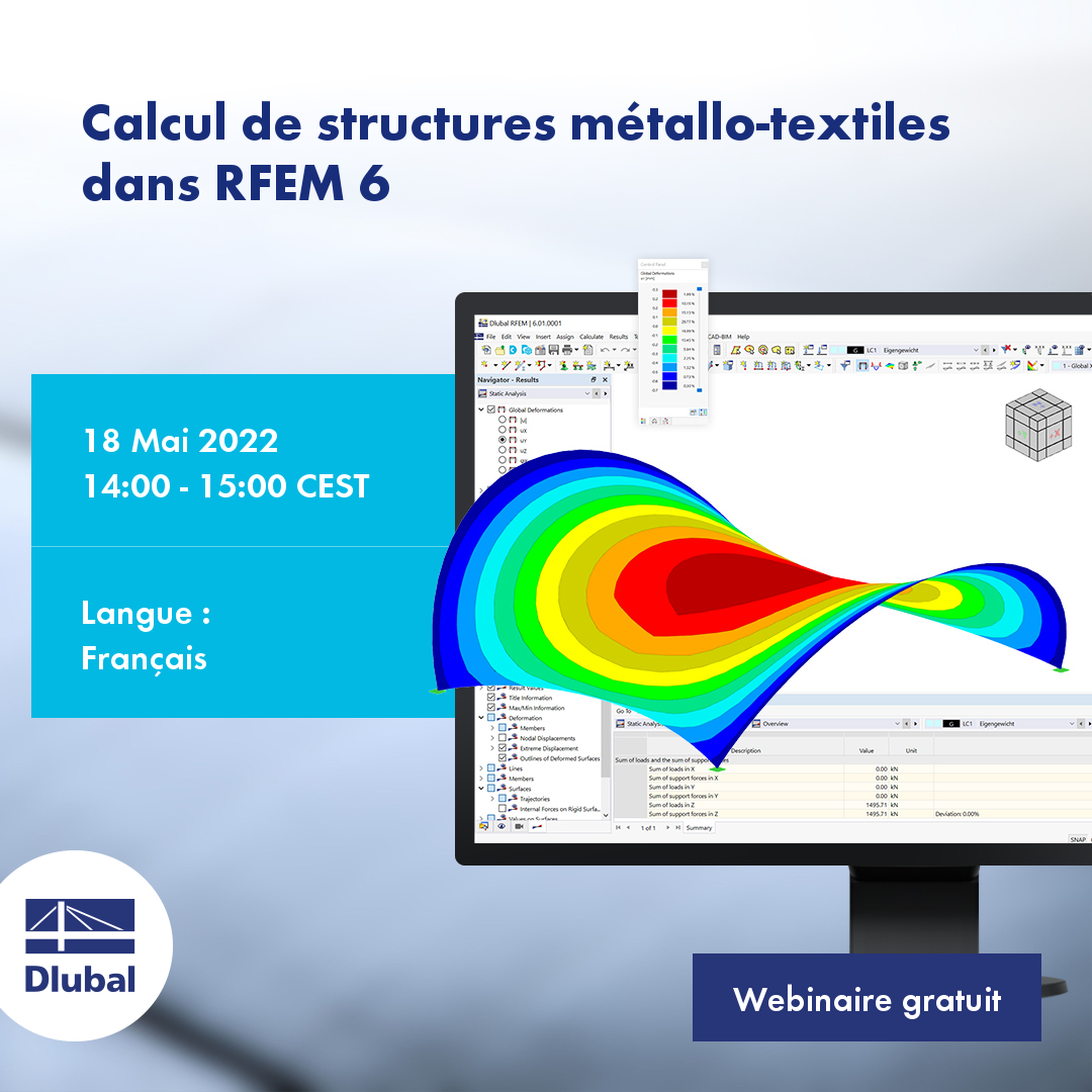 Posouzení membránových a textilních konstrukcí v programu RFEM 6