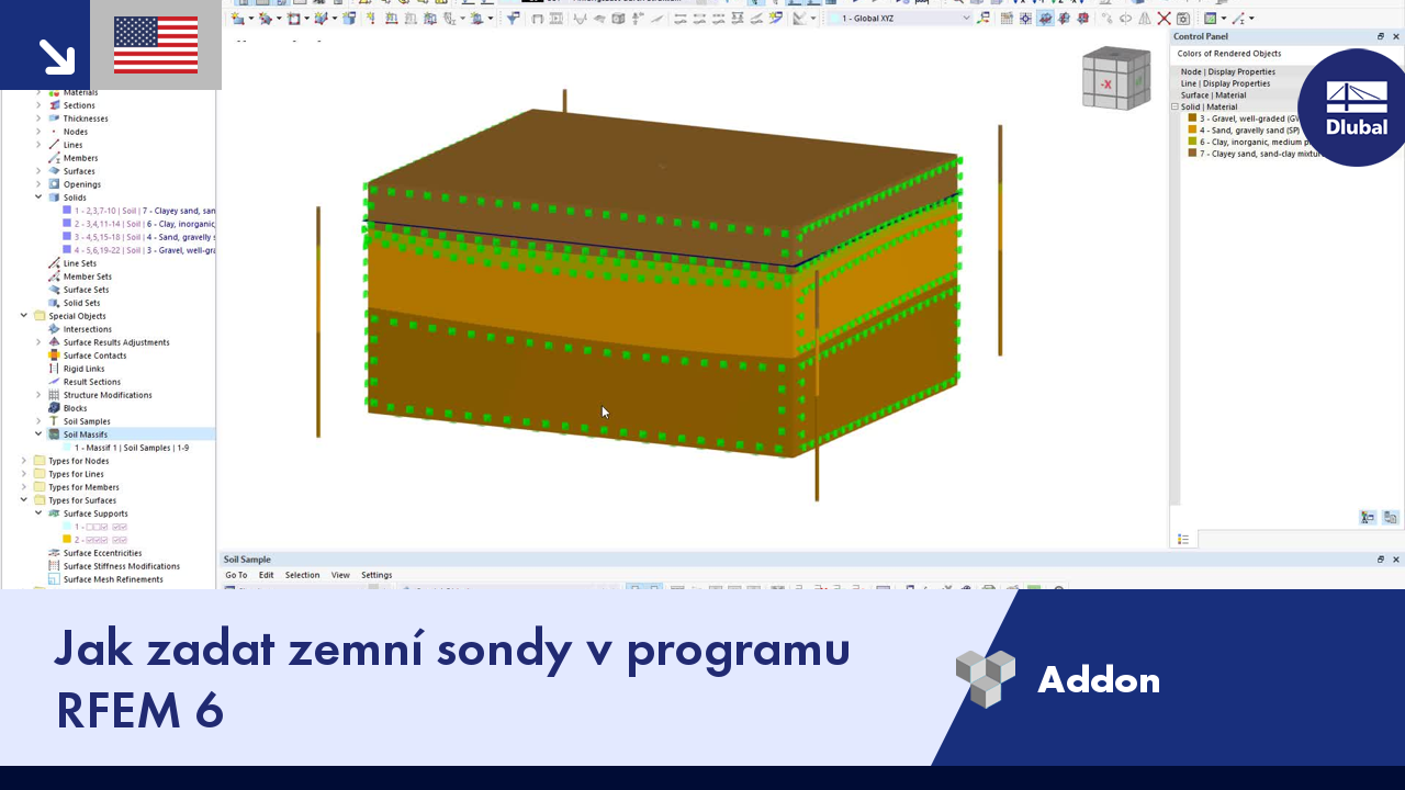 Jak zadat zemní sondy v programu RFEM 6