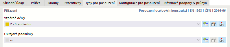 Vzpěrné délky prutů typu ' 2 '