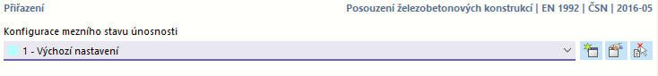 Přiřazení | Nelze vybrat žádnou konfiguraci mezního stavu použitelnosti