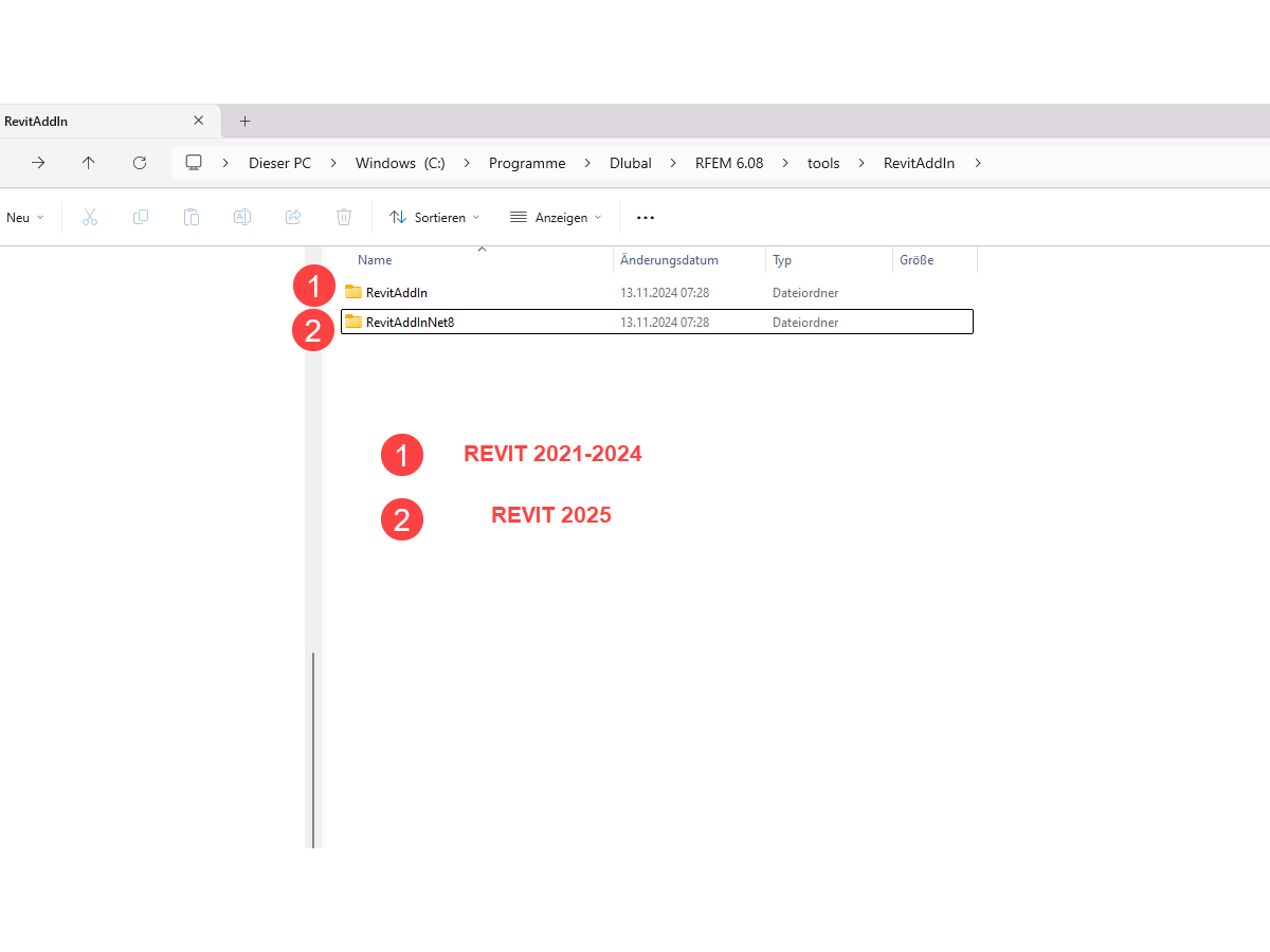 FAQ 005306 | Je Revit addin v programu RFEM 6 nainstalován automaticky?