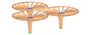 3D model pavilonu v programu RSTAB (© Blumer-Lehmann AG)