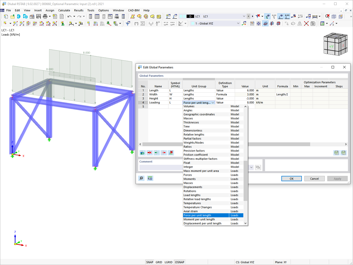 Vytváření modelů definováním parametrů