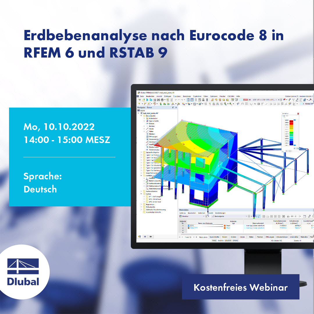 Seizmické posouzení podle Eurokódu 8 v programech RFEM 6 a RSTAB 9