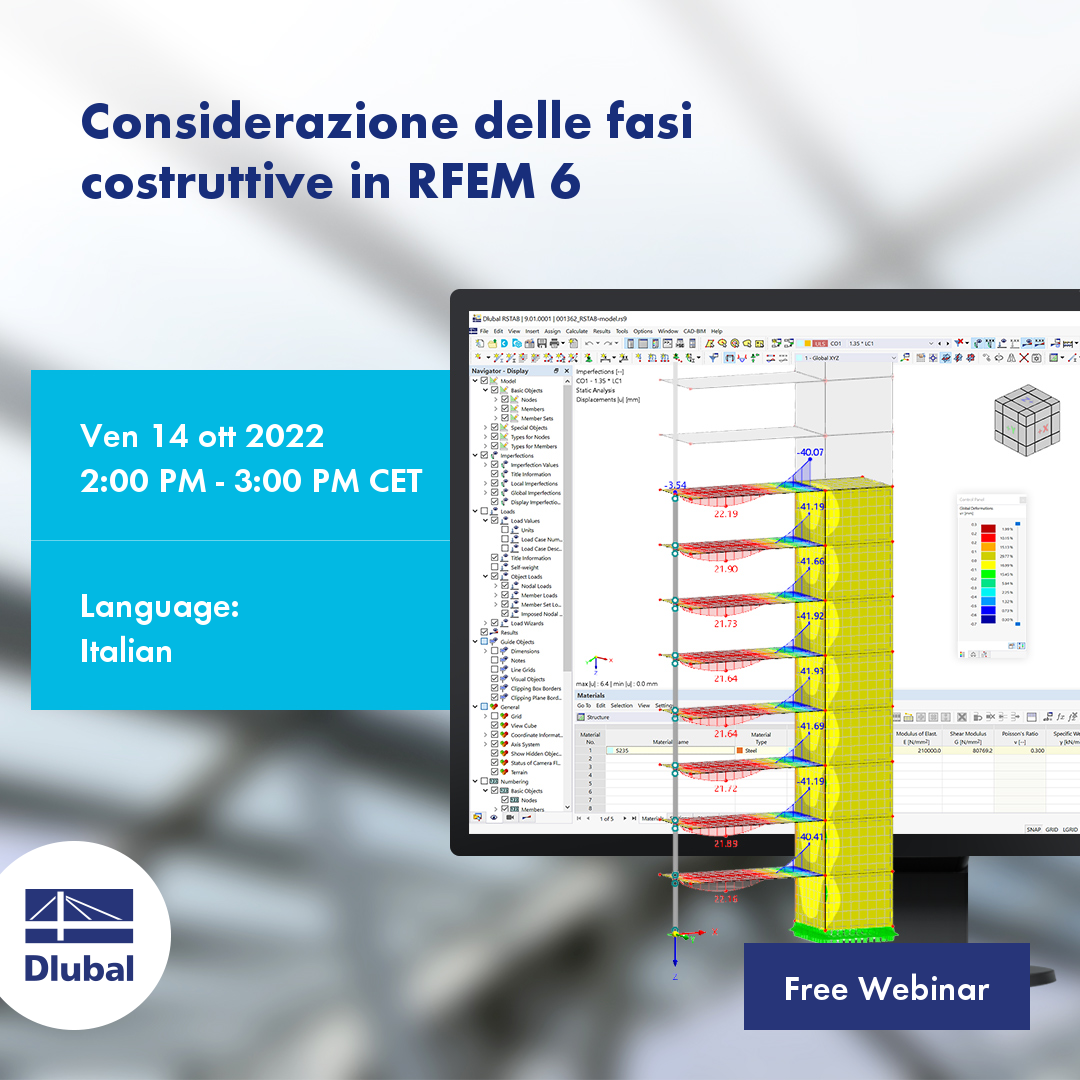 Zohlednění fází výstavby\n v programu RFEM 6