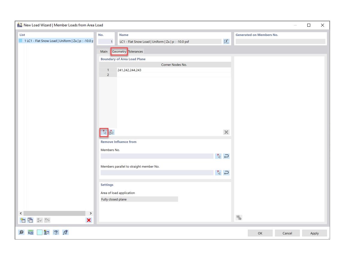 FAQ 005321 | Jak mohu v programu RFEM 6 aplikovat zatížení na pruty, které neleží v jedné rovině?