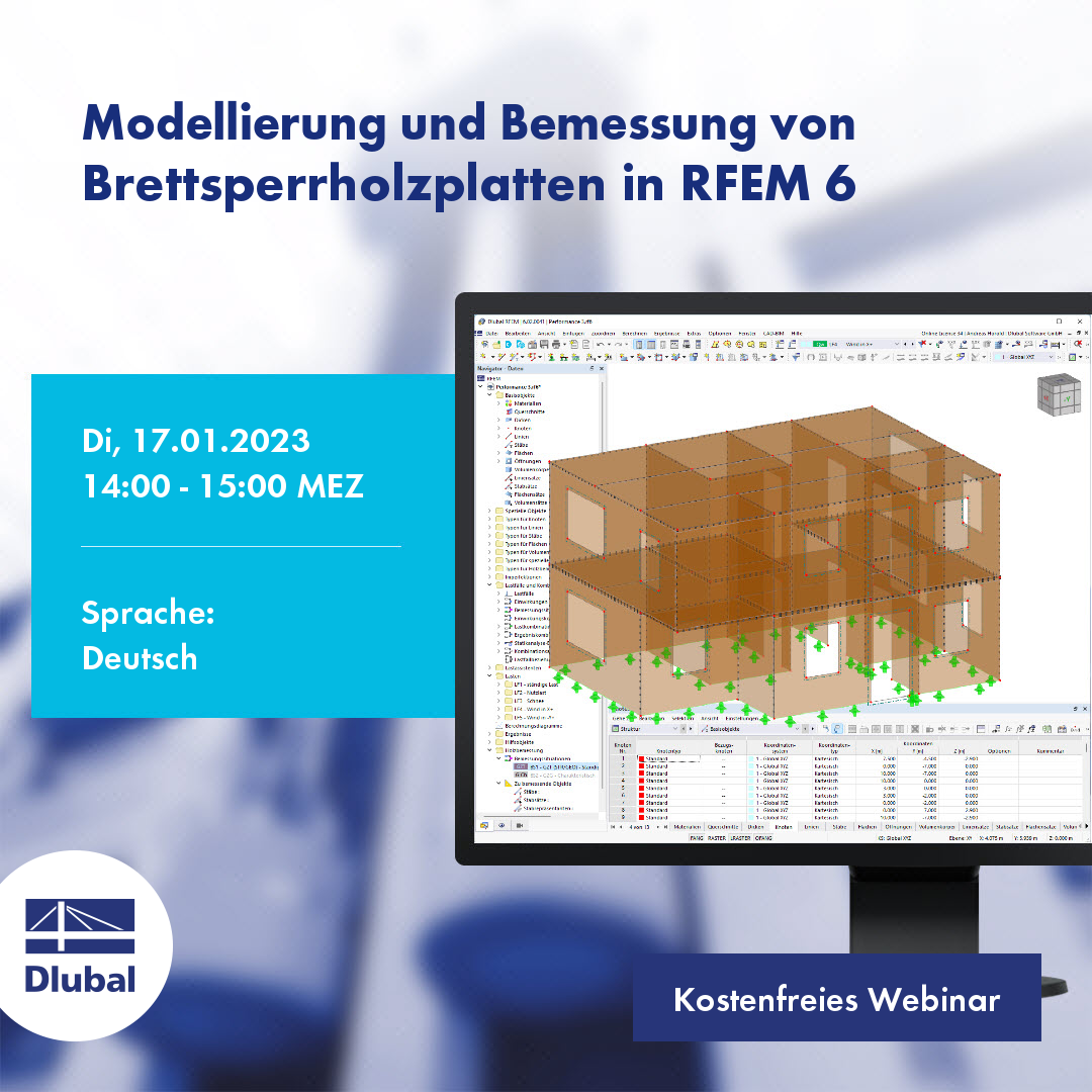 Modelování a posouzení desek z křížem lepeného dřeva v programu RFEM 6